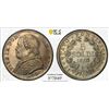 PAPAL STATES: Pius IX, 1846-1878, AR 5 soldi / 25 centesimi, 1867-R year XXII, PCGS MS62