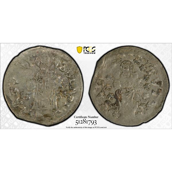 RAGUSA: Republic, AR grosetto / dinaric, 1654, PCGS AU53