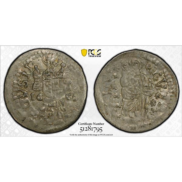 RAGUSA: Republic, AR grosetto / dinaric, 1660, PCGS MS61