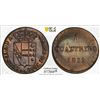 TUSCANY: Leopold II, 1824-1859, AE quattrino, 1831, PCGS UNC details