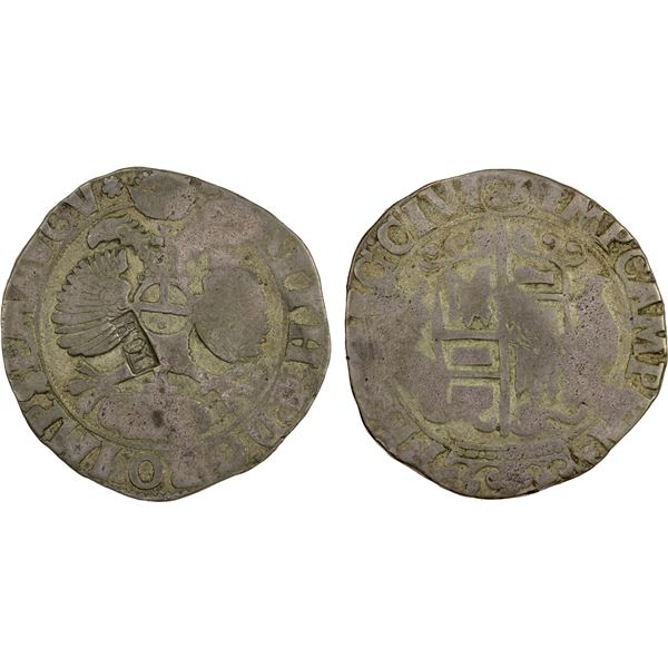NETHERLANDS: HOLLAND: Countermarked Coins, AR 28 stuivers (19.21g), ND (1693), XF on Fine host