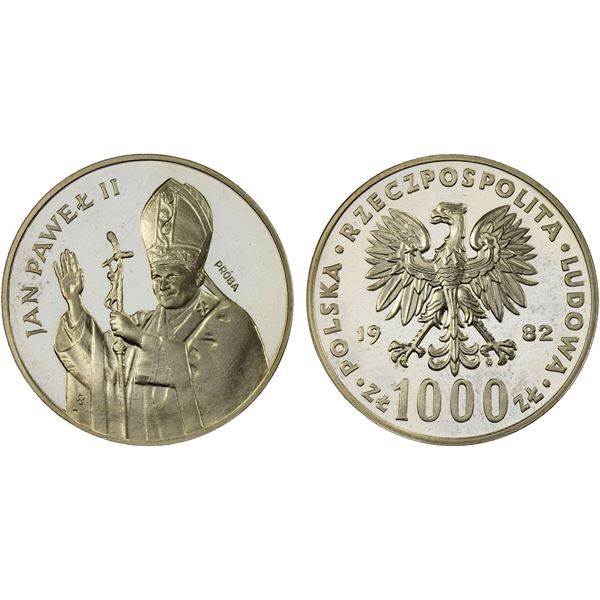 POLAND: People's Republic, AR 1000 zlotych, 1982, Proof