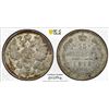 RUSSIA: Nicholas II, 1894-1917, AR 15 kopecks, 1913, PCGS MS65