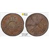 Image 1 : SWEDEN: Karl XIV Johan, 1818-1844, AE 1/4 skilling, 1829, PCGS MS63 BN