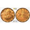 Image 1 : ETHIOPIA: Haile Selassie I, 1930-1974, AE 25 santeems, EE1936 (1944), PCGS MS65 RD