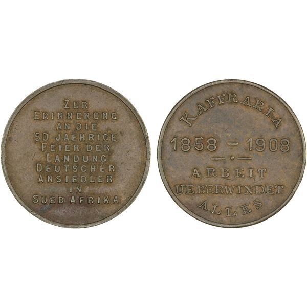 SOUTH AFRICA: KAFFARIA: AE medal (11.44g), 1908, VF