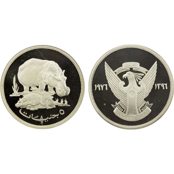 SUDAN: Democratic Republic, AR 2½ pounds, 1977/AH1396, NGC Proof 68 ULTRA CAMEO