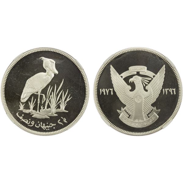 SUDAN: Democratic Republic, AR 2½ pounds, 1977/AH1396, NGC Proof 67 ULTRA CAMEO