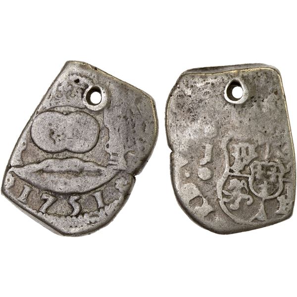 GUATEMALA: Fernando VI, 1746-1759, AR 4 reales (13.04g), 1751-G, Good to VG