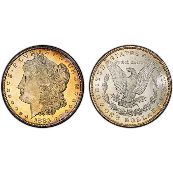 UNITED STATES: AR dollar, 1883-CC, PCGS MS64