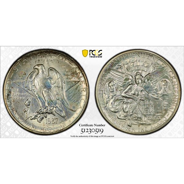 UNITED STATES: AR 50 cents, 1937-D, PCGS UNC details