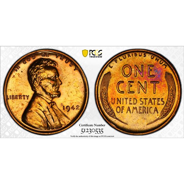 UNITED STATES: AE cent, 1942, PCGS Proof 63 RD