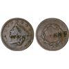 Image 1 : UNITED STATES: AE counterstamped cent, ND, Fine on worn host