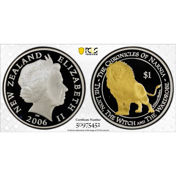 NEW ZEALAND: Elizabeth II, 1952-2022, AR dollar, 2006, PCGS Proof 69 DCAM