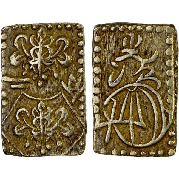 JAPAN: Meiji, 1868-1912, AV 2 bu (3.09g), Edo mint, XF