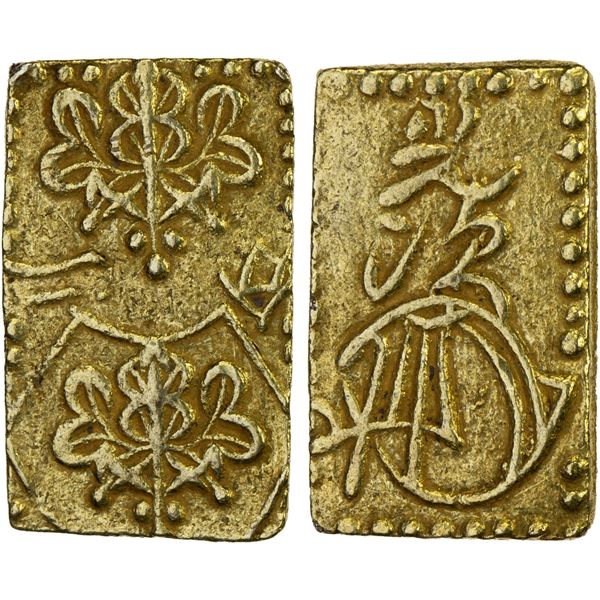 JAPAN: Meiji, 1868-1912, AV 2 bu (2.96g), Edo mint, XF