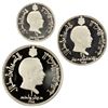 JORDAN: Hussein, 1952-1999, 3-coin proof set, AH1389 (1969)