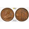Image 1 : STRAITS SETTLEMENTS: George V, 1910-1936, AE 1/4 cent, 1916, PCGS MS63 BN