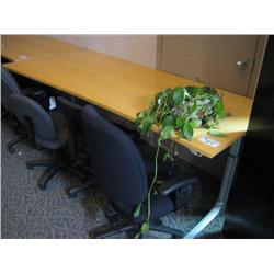 Maple Adjustable Height Computer Desk