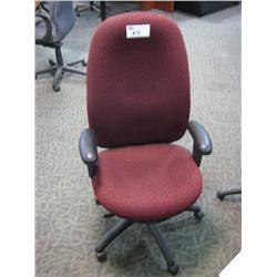 Global Ergo Gel Burgandy Multi Lever  High Back