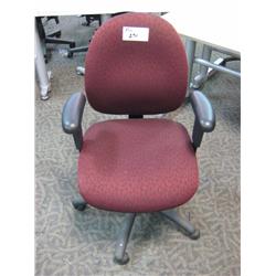 Global Ergo Gel Burgandy Multi Lever  Mid Back