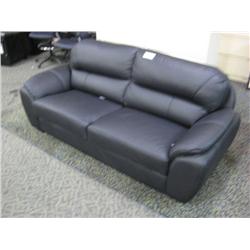 Black Leather 3 Piece Sofa Set