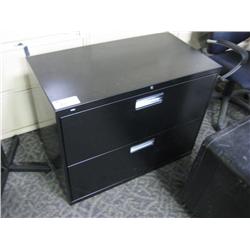 Black 2 Drawer File Cabinet