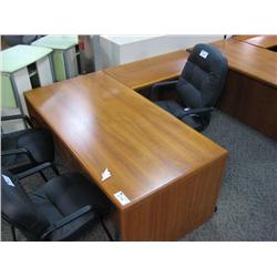 Cherry L-shape Executive Desk