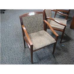 Haworth Cherry Framed Client Chair (tan