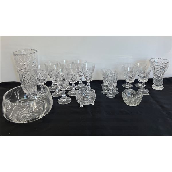 Pinwheel Crystal Serving Ware
