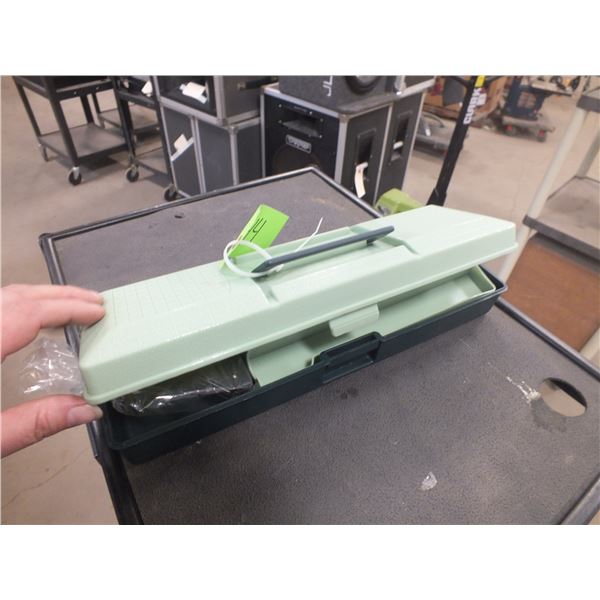 1 Fishing Tackle Box w/ 1 Open Rod Reel