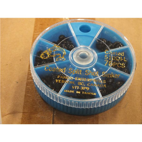 12 Packs Of 76pc Coated Split Shot Sinkers