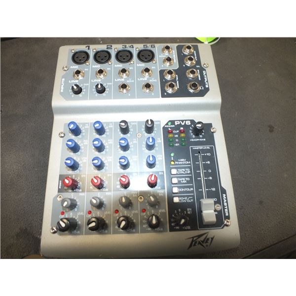 Peavey PV6 6 Channel Mixing Board