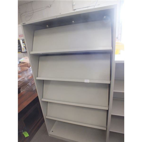 Metal Pamphlet Cabinet & 1 Metal Book Shelf