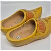 Image 2 : Vintage Dutch Wooden Clogs – Hand-Painted Yellow Pair