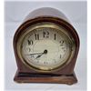 Image 1 : Antique Wind-Up Mantel Clock – Wood & Brass Housing
