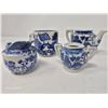 Image 3 : Miniature Blue Willow Porcelain Tea Set (4 pcs)