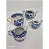 Image 4 : Miniature Blue Willow Porcelain Tea Set (4 pcs)
