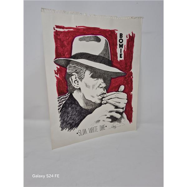 David Bowie “Slim White Duke” Artist Rendering