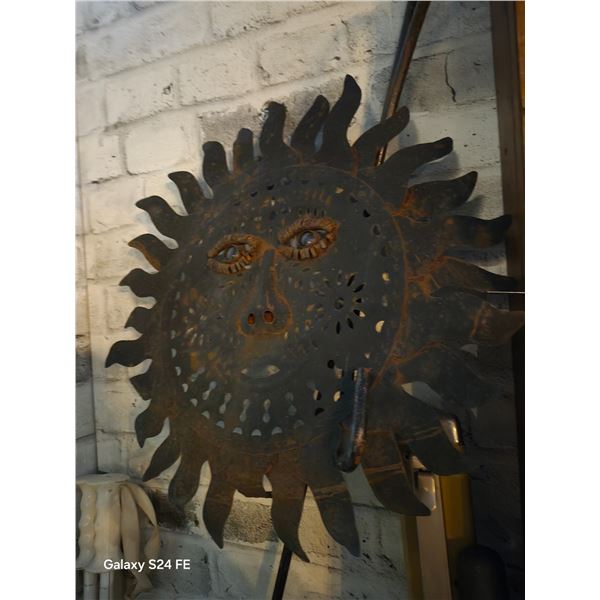 Vintage Metal Sun Wall Art