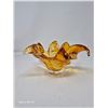 Image 1 : Murano Style Amber Art Glass Bowl