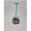 Image 2 : Art Glass Vase – Iridescent Multicolor Base with Blue Neck