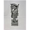 Image 1 : Hand-Carved Stone Sculpture – Dancing Female Figure with Serpent