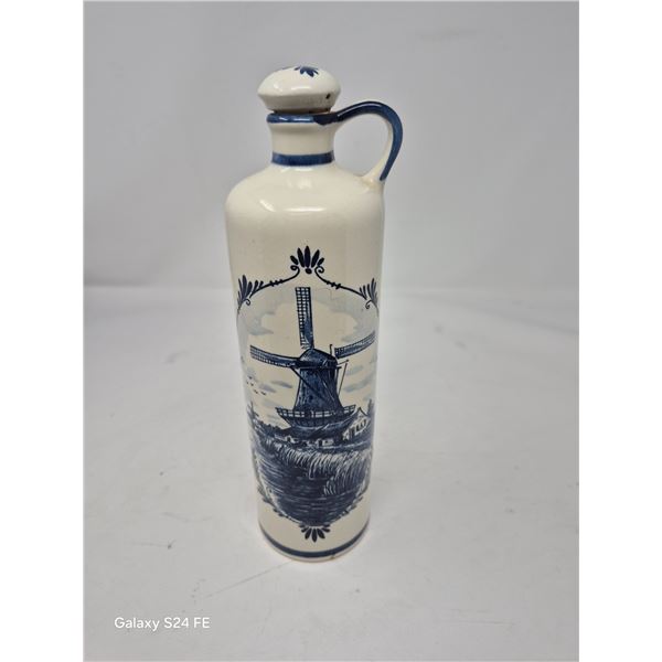 Delft Blue Ceramic Bottle with Stopper