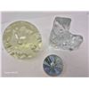 Image 2 : Group of 3 Art Glass Decor Pieces