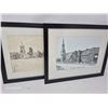 Image 1 : Set of 2 Framed Architectural Drawings – St. James Old School & Unidentified Building