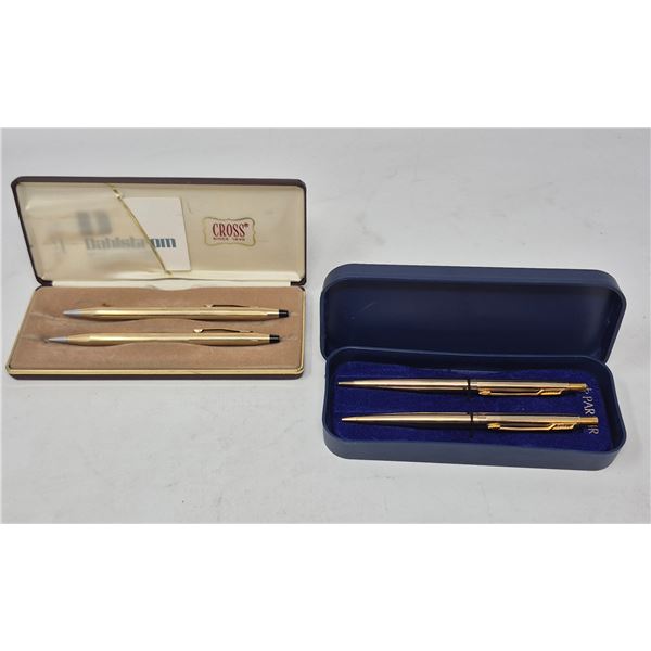 Set of 2 Vintage Pen Sets – Cross & Parker