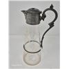 Image 4 : Antique Etched Glass & Pewter Claret Jug