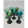 Image 2 : Set of 7 Hand-Blown Georgian Style Wine Goblets