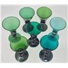 Image 3 : Set of 7 Hand-Blown Georgian Style Wine Goblets